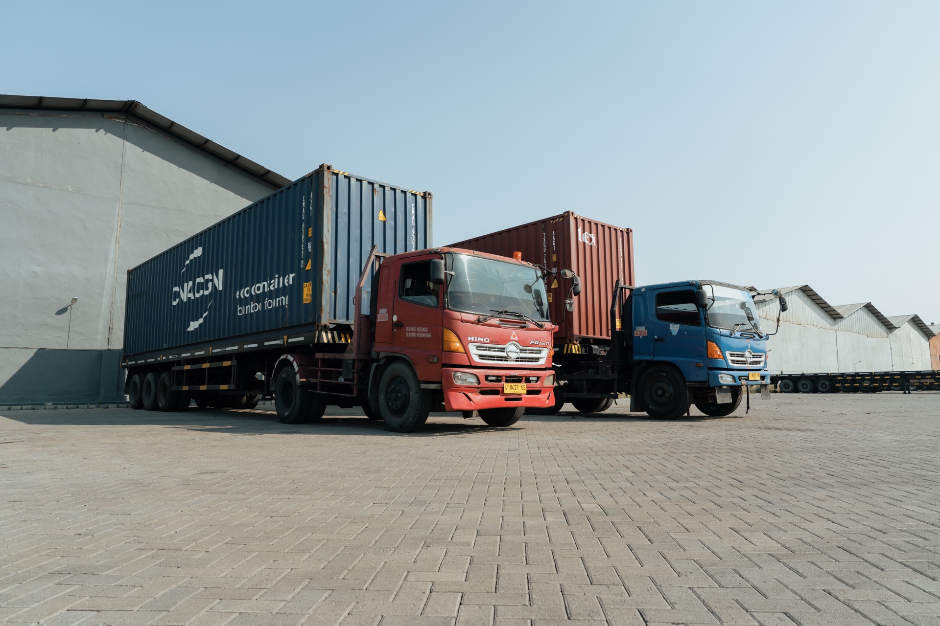 Truck fleet at depot